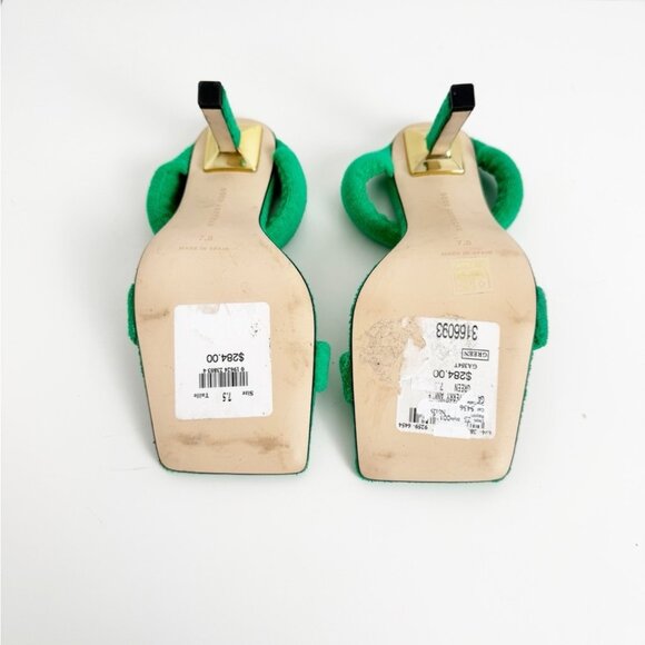New Good American Terry Slip On High Heel Sandals Green size 7.5 - Picture 5 of 6